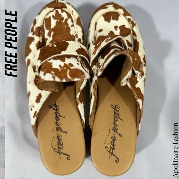 FREE PEOPLE CORBIN CALF HAIR CLOG IN BROWN SIZE 40 NEW - Picture 5 of 6